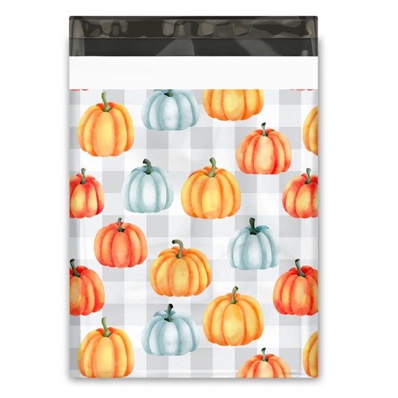 Pumpkins 🎃 Poly Mailers 10x13 Pack of 25 - Picture 3 of 5
